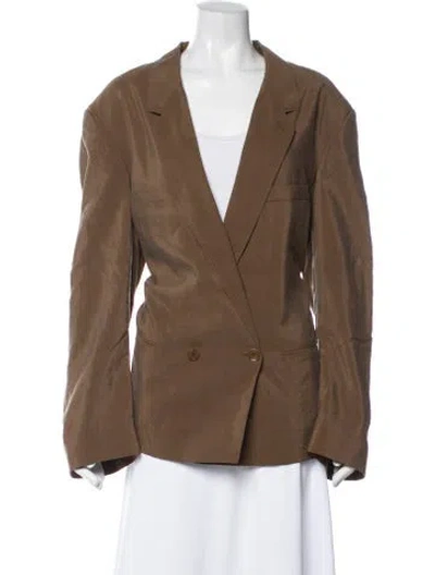 Pre-owned Lemaire Silk Blazer W/ Tags In Brown