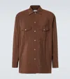 Lemaire Silk-blend Shirt In Brown