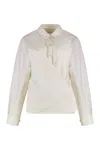 Lemaire Off-white Straight Collar Twisted Shirt In Green