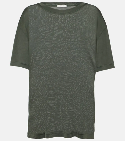 Lemaire Silk Jersey T-shirt In Grey