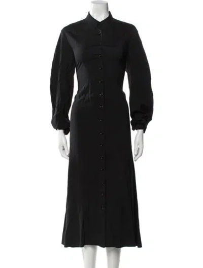 Pre-owned Lemaire Silk Long Dress In Black
