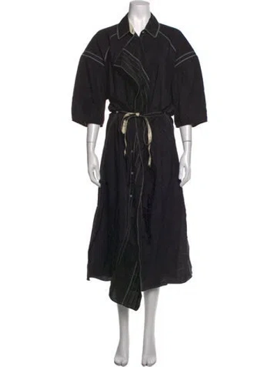 Pre-owned Lemaire Silk Long Dress W/ Tags In Black