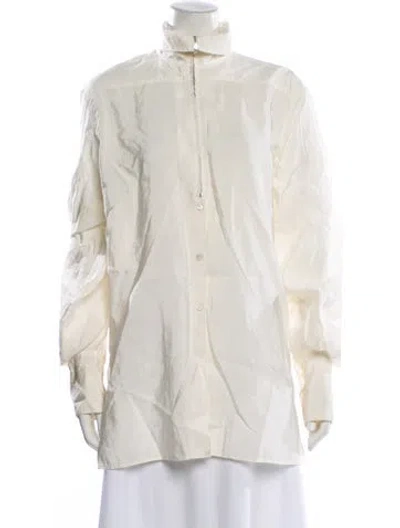 Pre-owned Lemaire Silk Long Sleeve Blouse In Neutral