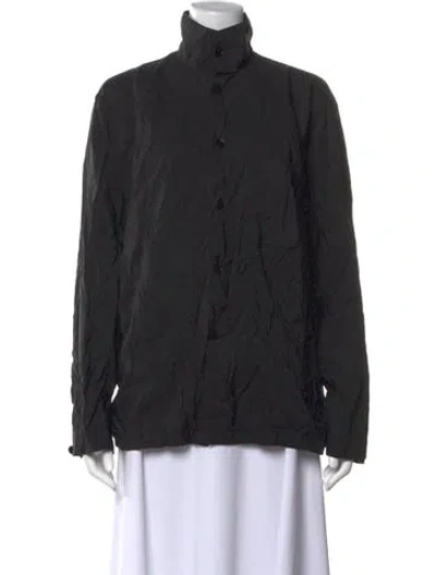 Pre-owned Lemaire Silk Long Sleeve Button-up Top In Black