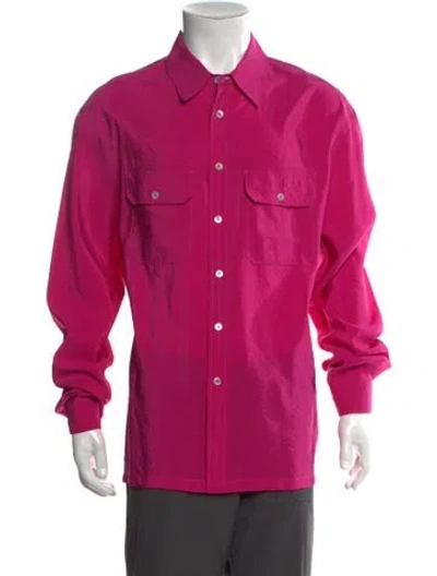 Pre-owned Lemaire Silk Long Sleeve Dress Shirt In Pink
