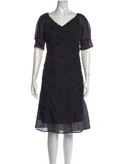 Pre-owned Lemaire Silk Midi Length Dress In Black