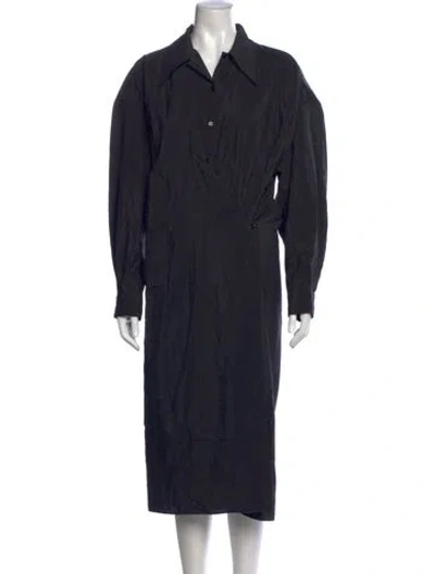 Pre-owned Lemaire Silk Midi Length Dress In Black