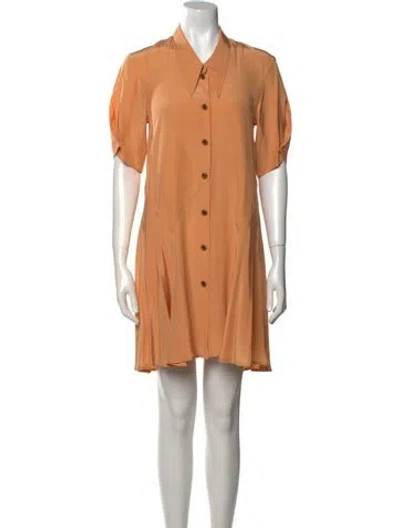 Pre-owned Lemaire Silk Mini Dress In Orange