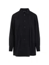 Lemaire Long Sleeves Shirt And Tie Detail In Black
