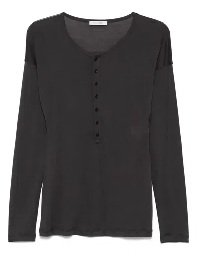 Lemaire Silk T-shirt In Grey