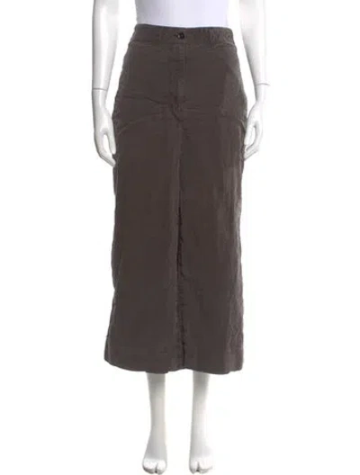 Pre-owned Lemaire Silk Wide Leg Pants In Brown
