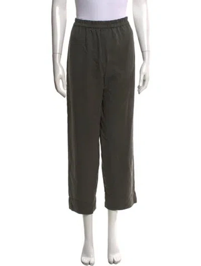 Pre-owned Lemaire Silk Wide Leg Pants In Green