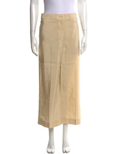 Pre-owned Lemaire Silk Wide Leg Pants In Neutral