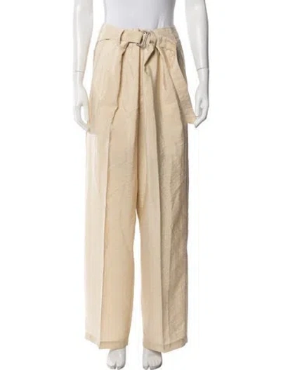 Pre-owned Lemaire Silk Wide Leg Pants In Neutrals