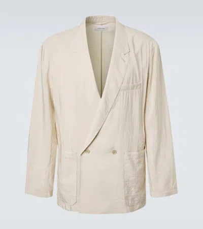Lemaire Silk-blend Blazer In Sand
