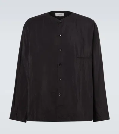 Lemaire Silk-blend Shirt In Black