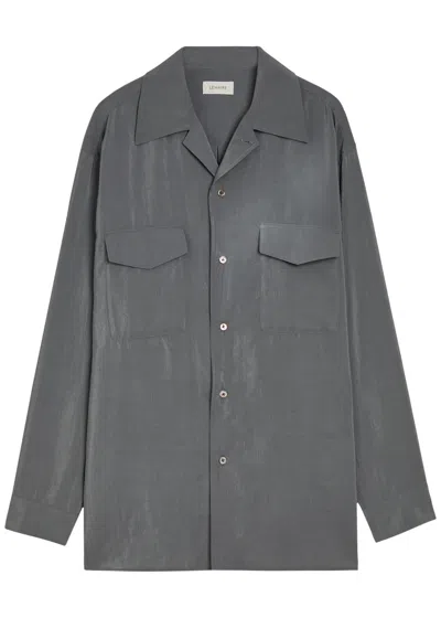 Lemaire Long-sleeved Shirt In Black