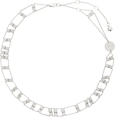 Lemaire Silver Abacus Necklace In Metallic