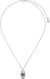 Lemaire Silver Cat Eye Pendant Necklace