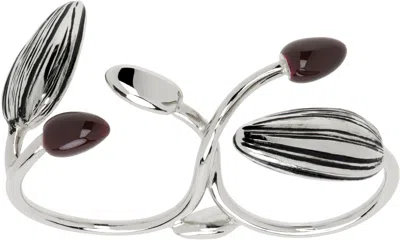 Lemaire Silver Girasol Double Ring In Metallic