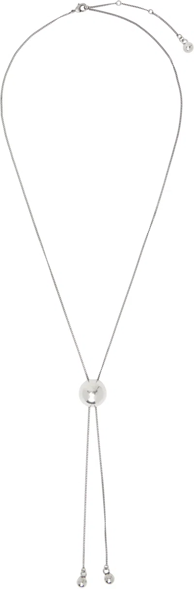 Lemaire Silver Rattle Bolo Tie Necklace In Bk927 Silver