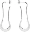 Lemaire Short Drop Earrings In Bk927 Silver