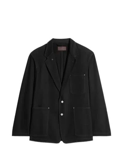 Lemaire Single-breasted Blazer In Black