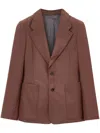 Lemaire Single-breasted Blazer In Brown