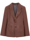Lemaire Single-breasted Blazer In Brown