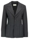 Lemaire Giacca In Barathea Di Fresco Lana In Gray