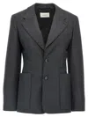 Lemaire "lightweight Wool Barathea Jacket In Gray
