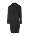 Lemaire Single-breasted Coat In Black