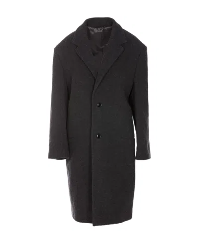 Lemaire Single-breasted Coat In Black