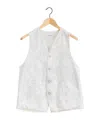 Lemaire Single-breasted Sleeveless Vest In White