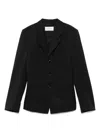 Lemaire Single-breasted Tailored Blazer In Black