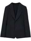 Lemaire Wool-blend Single-breasted Blazer In Black