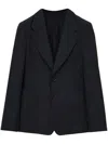 Lemaire Wool-blend Single-breasted Blazer In Black