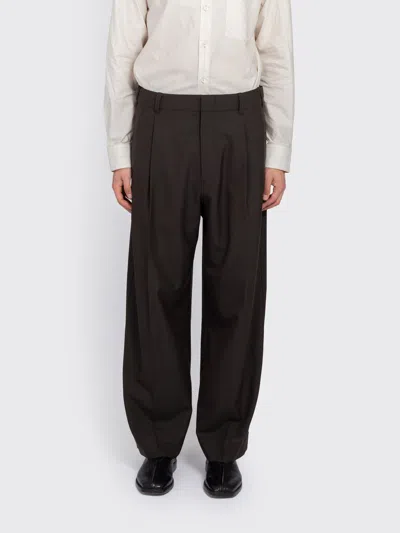 Lemaire Single Pleat Tailored Pants In Blue