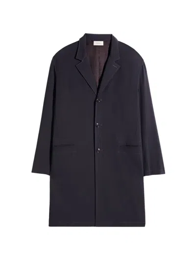 Lemaire Single-breasted Coat In Blue