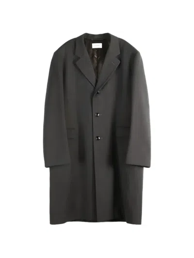 Lemaire Single-breasted Notched-lapel Coat In Gray