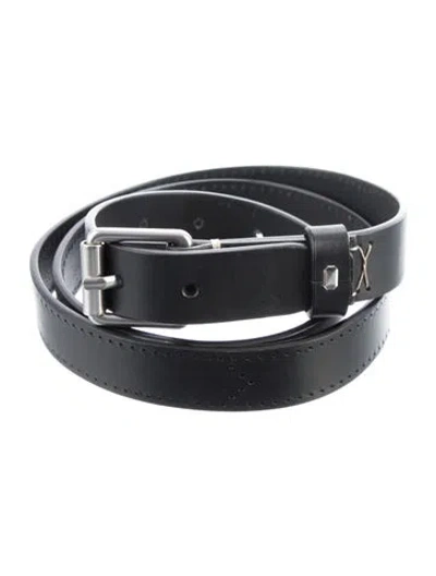 Pre-owned Lemaire Skinny Leather Belt In Black