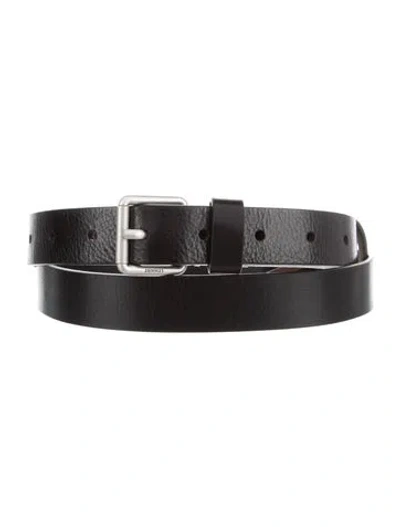Pre-owned Lemaire Skinny Leather Belt Kit In Black