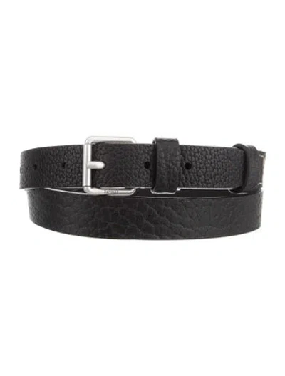 Pre-owned Lemaire Skinny Leather Waist Belt In Black
