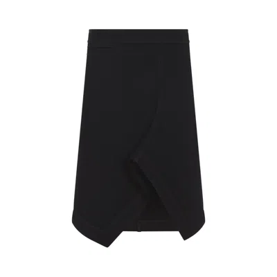 Lemaire Black Asymmetric Skirt