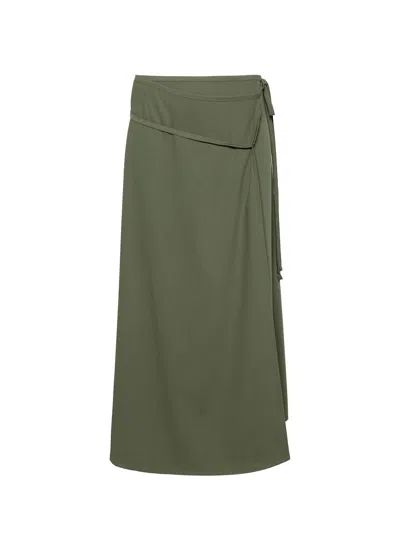 Lemaire Skirt In Smoky Green