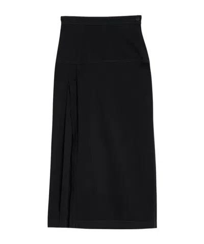 Lemaire Skirt With Slit In Black
