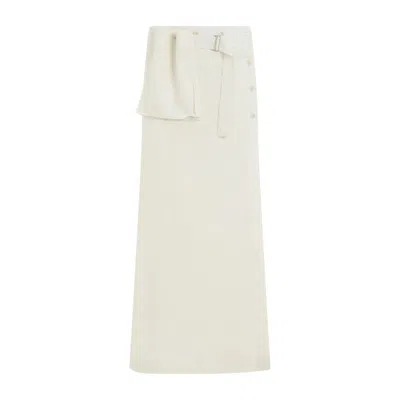 Lemaire Pocket-detailing Long Skirt In Beige