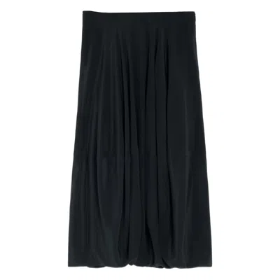 Lemaire Balloon Silk Skirt In Black