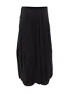 Lemaire High Waist Midi Pleated Balloon Skirt In Black