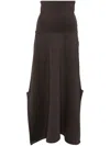Lemaire High-rise A-line Skirt In Brown